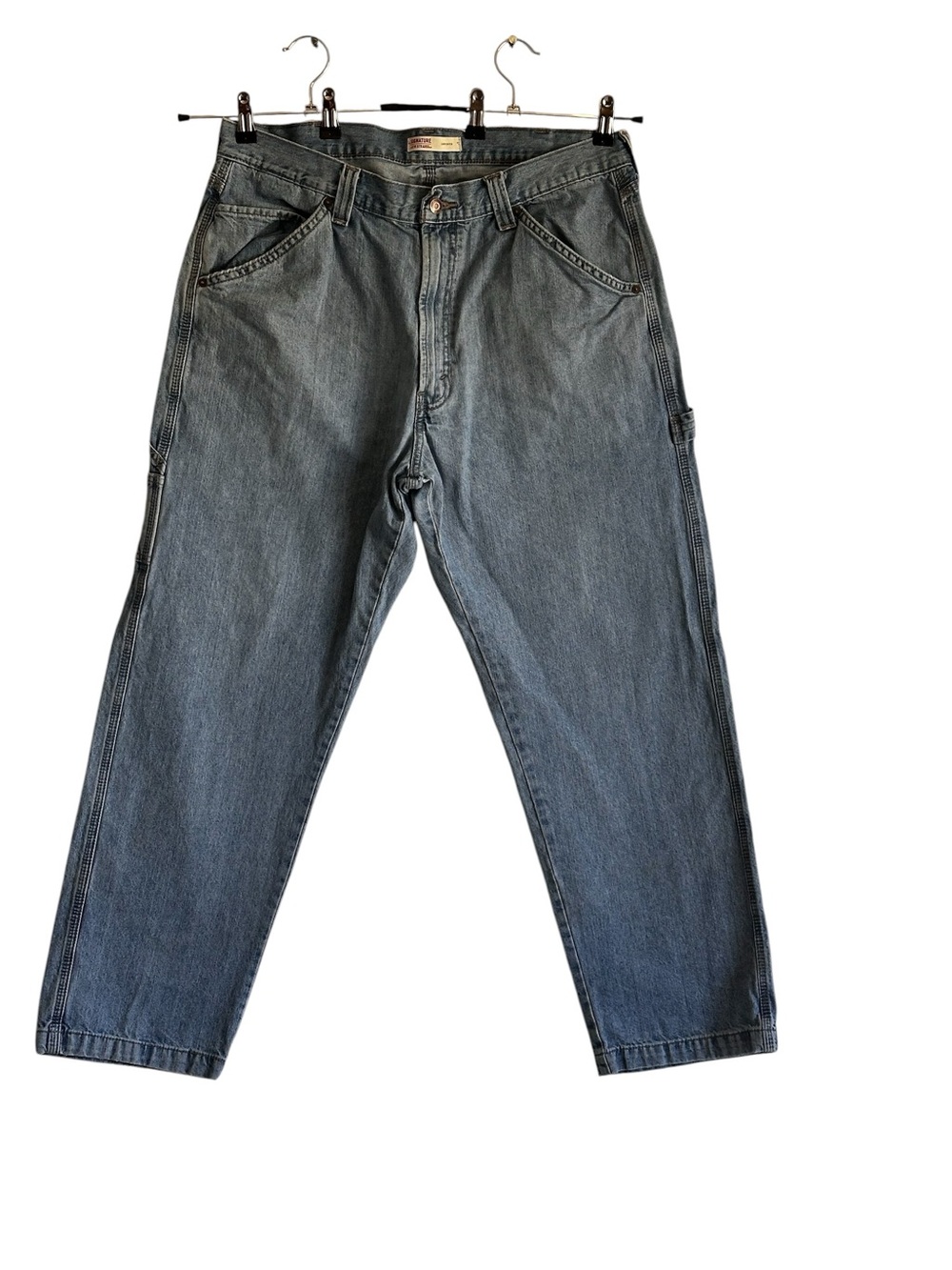 Signature by Levi Strauss Carpenter Jeans W38 L32 Light Wash Relaxed Workwear